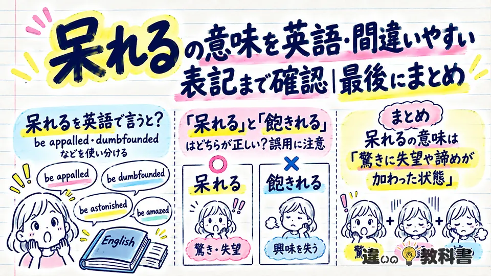 呆れるの意味を英語・間違いやすい表記まで確認｜最後にまとめ