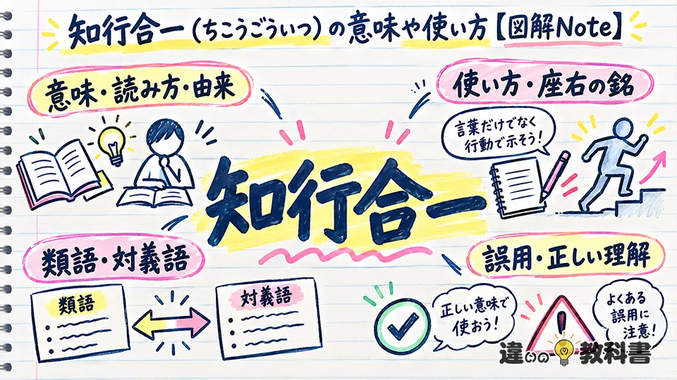 知行合一(ちこうごういつ)の意味や使い方【図解Note】