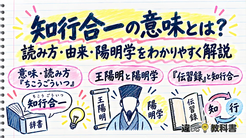 知行合一の意味とは?読み方・由来・陽明学をわかりやすく解説