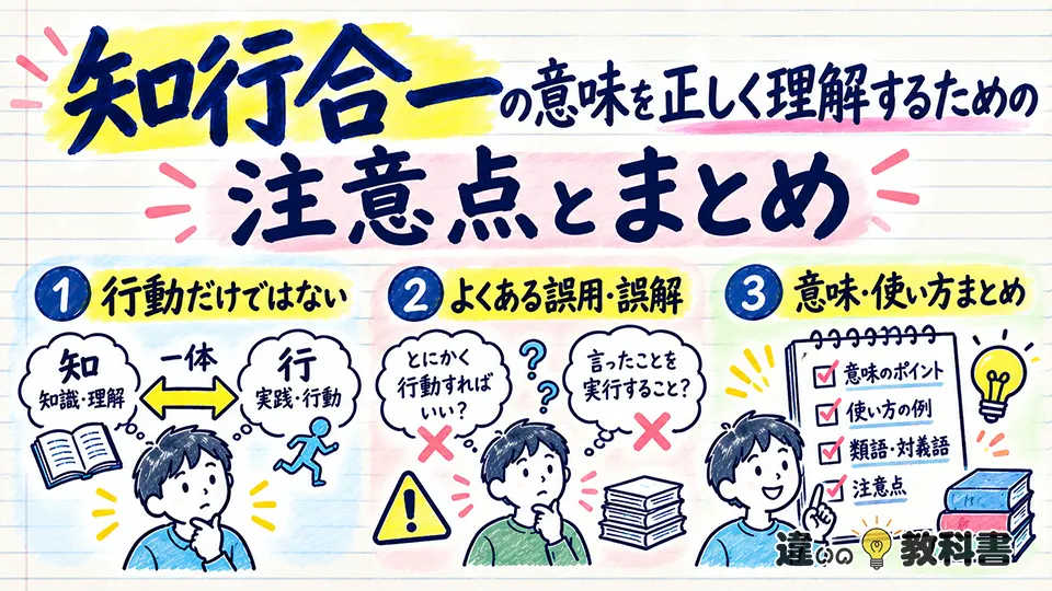 知行合一の意味を正しく理解するための注意点とまとめ