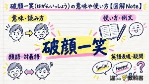 破顔一笑（はがんいっしょう）の意味や使い方【図解Note】