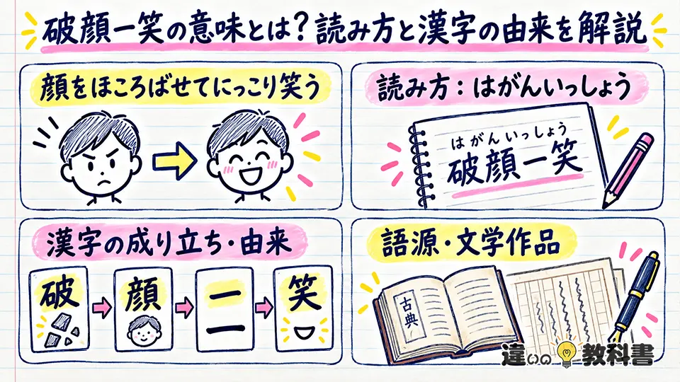 破顔一笑の意味とは？読み方と漢字の由来を解説