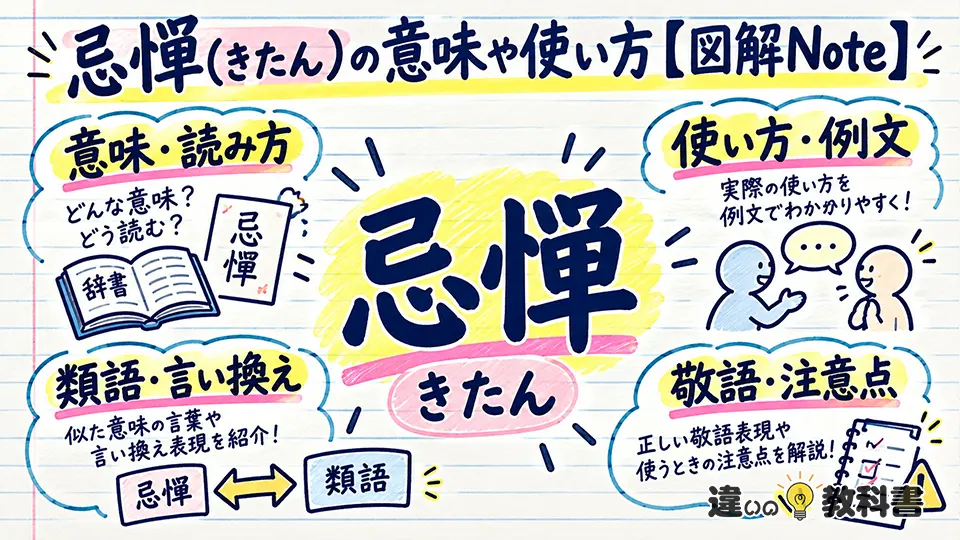 忌憚の意味を使い方から理解！忌憚なく・忌憚のない意見とは