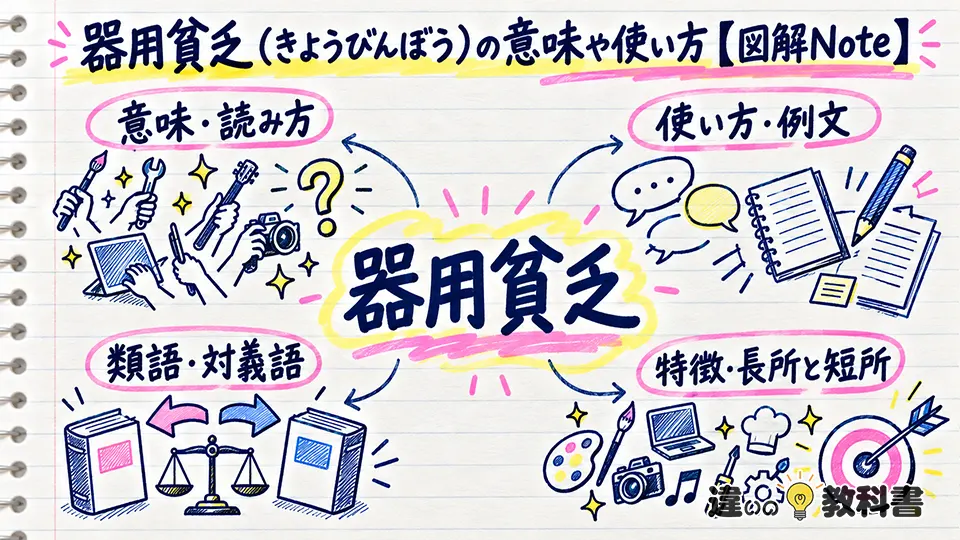 器用貧乏（きようびんぼう）の意味や使い方【図解Note】