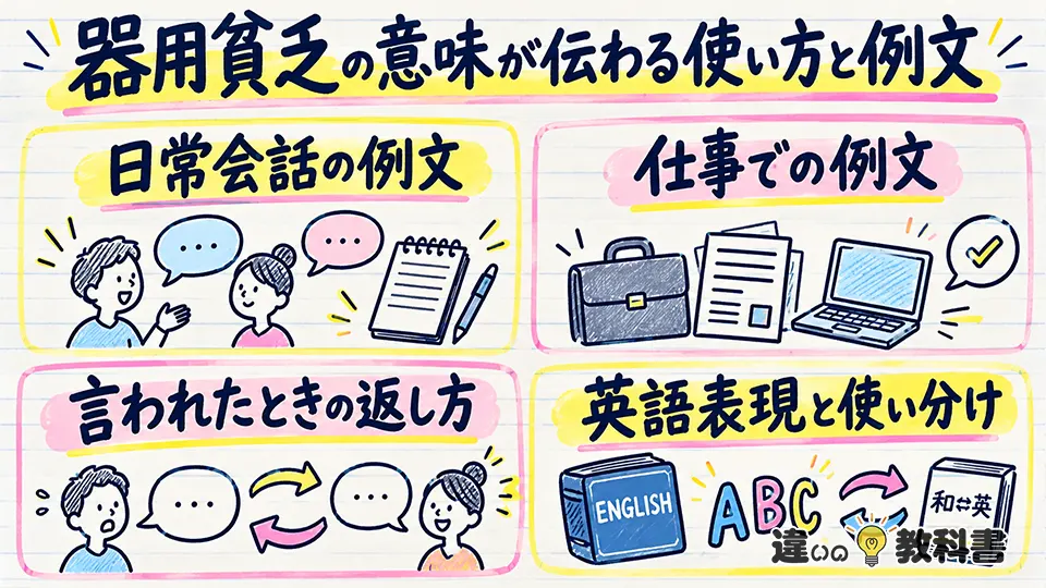 器用貧乏の意味が伝わる使い方と例文