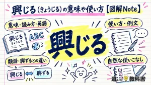 興じる（きょうじる）の意味や使い方【図解Note】