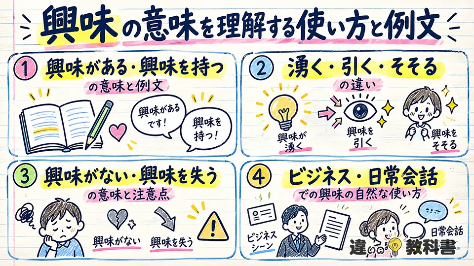 興味の意味を理解する使い方と例文