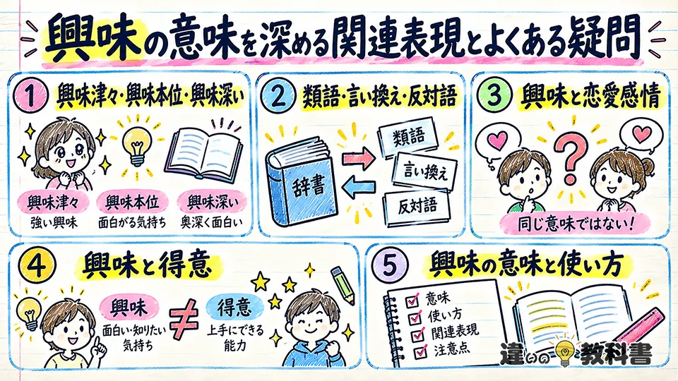 興味の意味を深める関連表現とよくある疑問