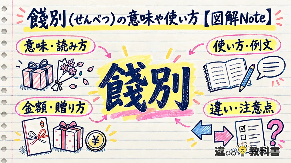 餞別（せんべつ）の意味や使い方【図解Note】
