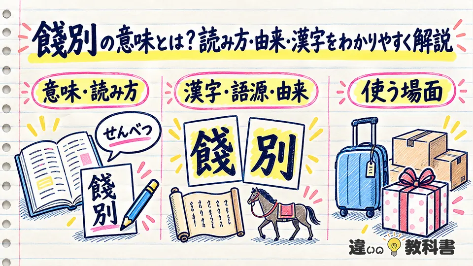 餞別の意味とは？読み方・由来・漢字をわかりやすく解説
