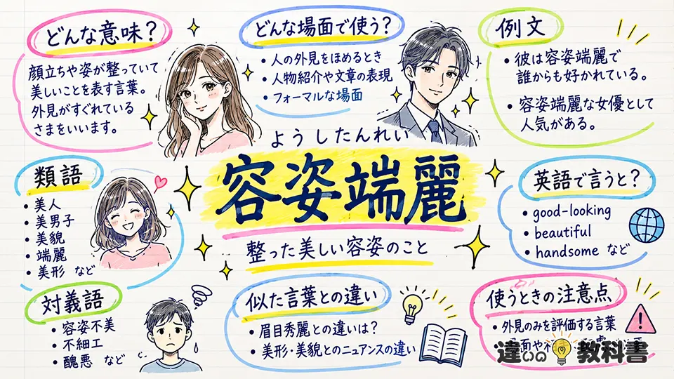 容姿端麗の意味とは？読み方と漢字の意味をわかりやすく解説