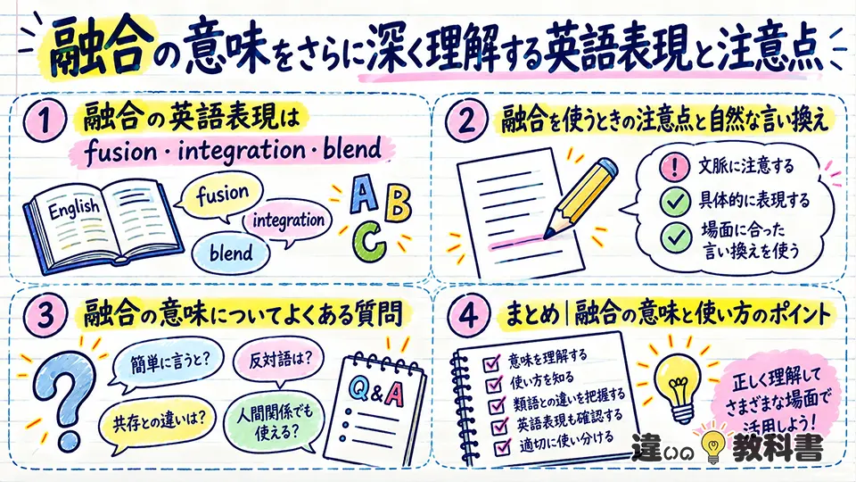 融合の意味をさらに深く理解する英語表現と注意点